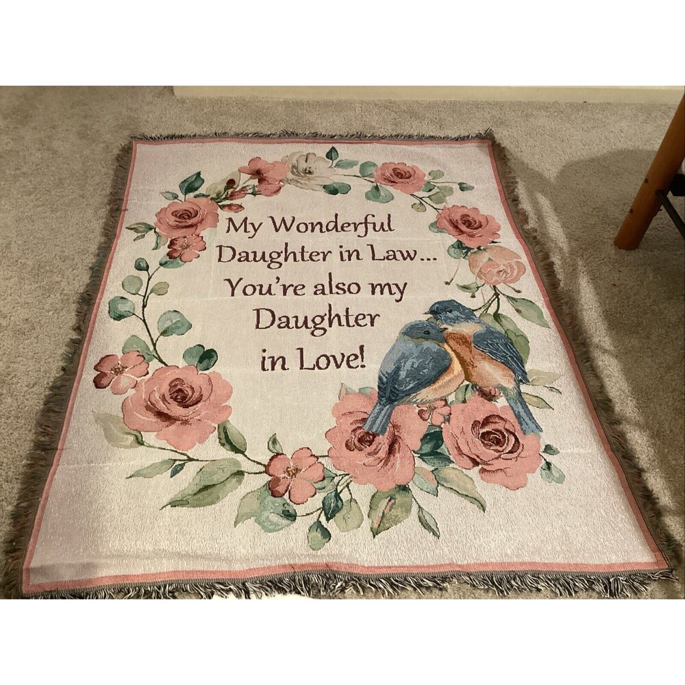 collections etc tapestry throw daughter in law 60x50” floral